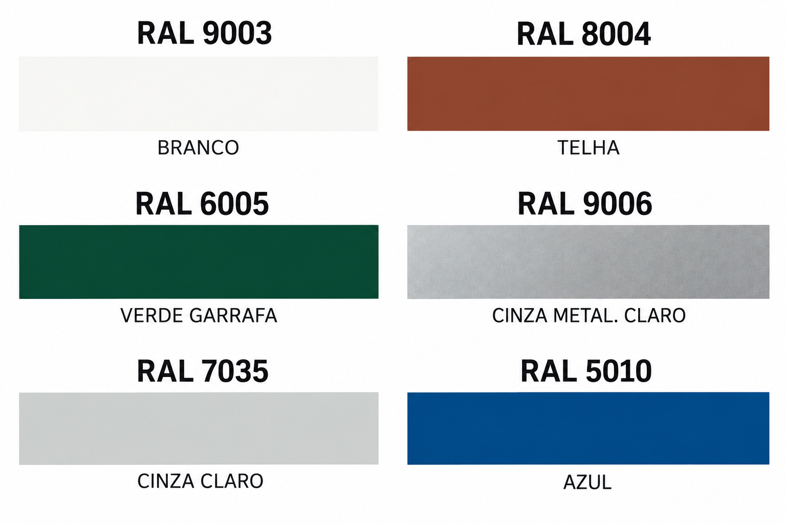 Tabela de Cores RAL Minimalista